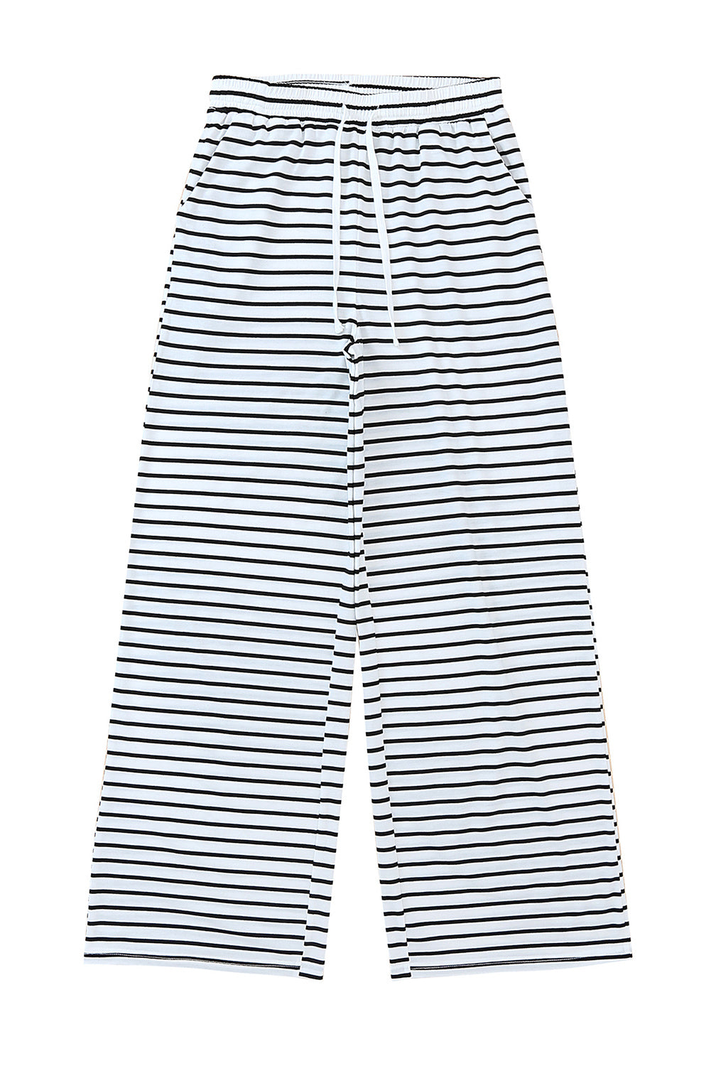 Striped Crew Neck Casual Ribbed Tank Top