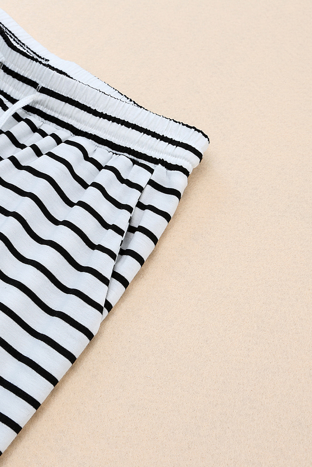 Striped Crew Neck Casual Ribbed Tank Top