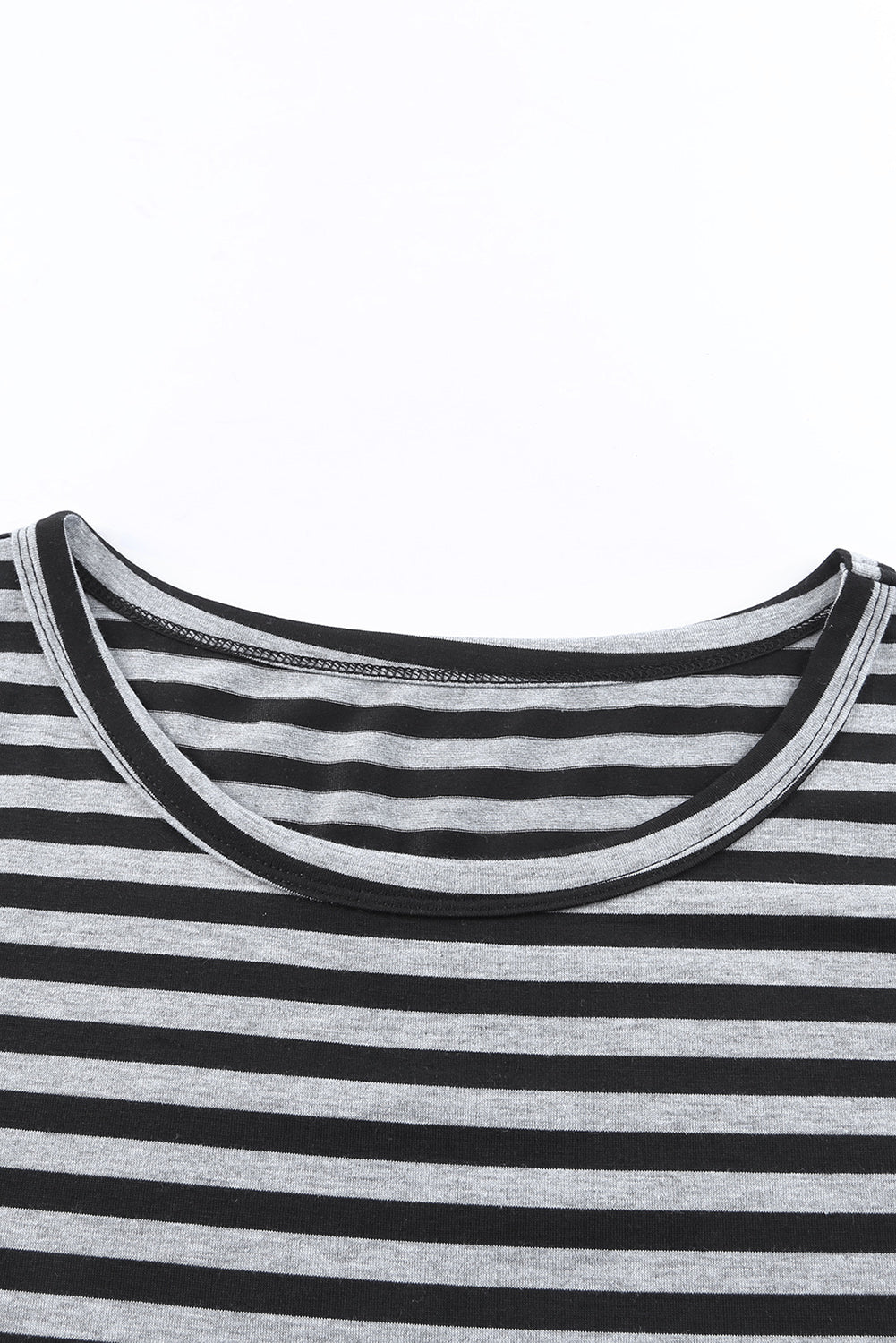 Striped Crew Neck Casual Ribbed Tank Top