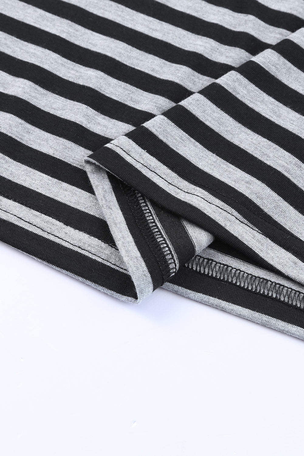 Striped Crew Neck Casual Ribbed Tank Top